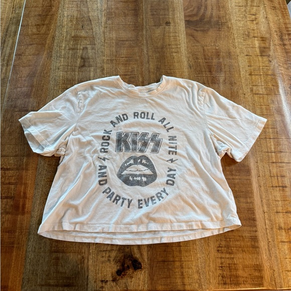 Abercrombie & Fitch Cream cropped Relaxed Tee - Picture 1 of 5
